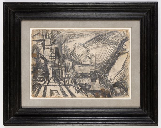 Frank AUERBACH - Study after Turner’s The Parting of Hero and Leander [recto]; A Building Site [verso]  | MasterArt